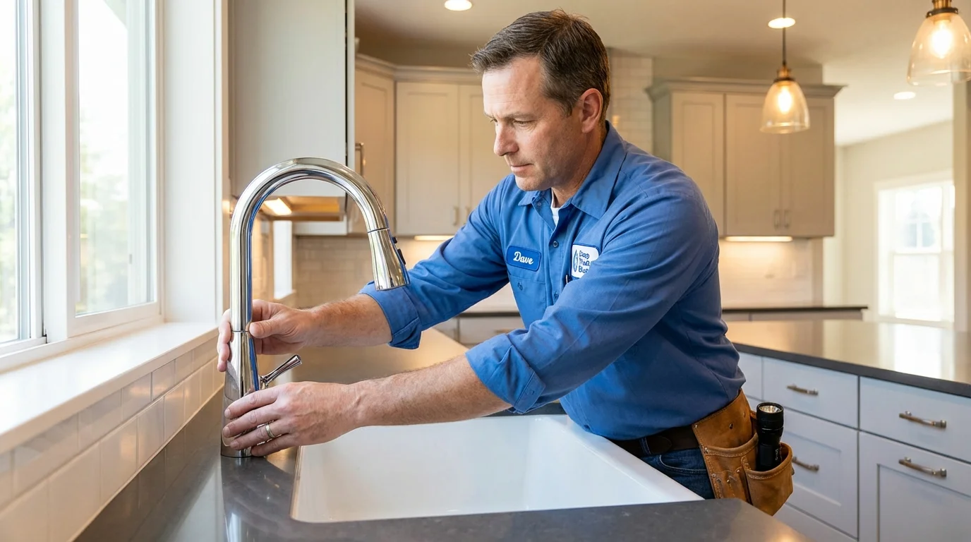 Kitchen faucet installation by Johns Plumbing LLC in Siloam Springs
