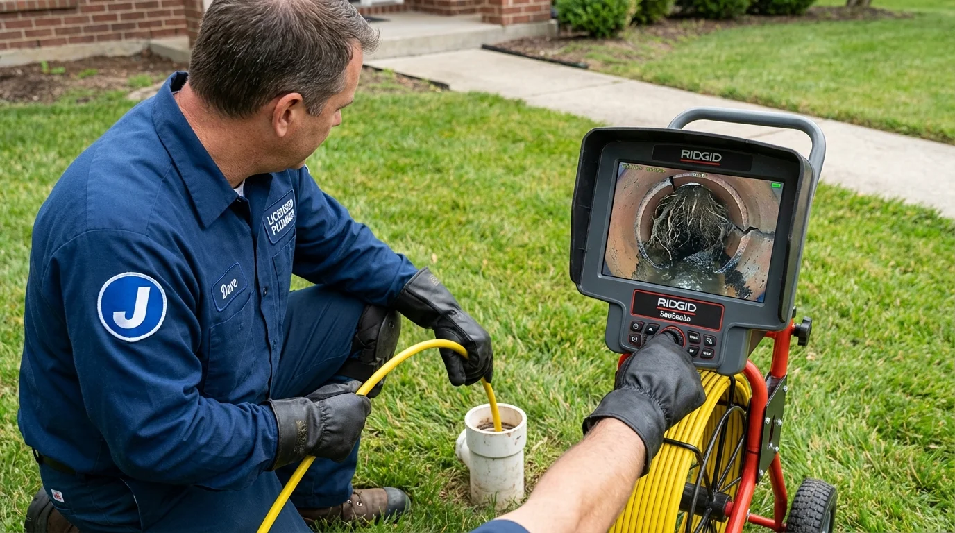 Sewer camera inspection being performed by Johns Plumbing LLC in Siloam Springs
